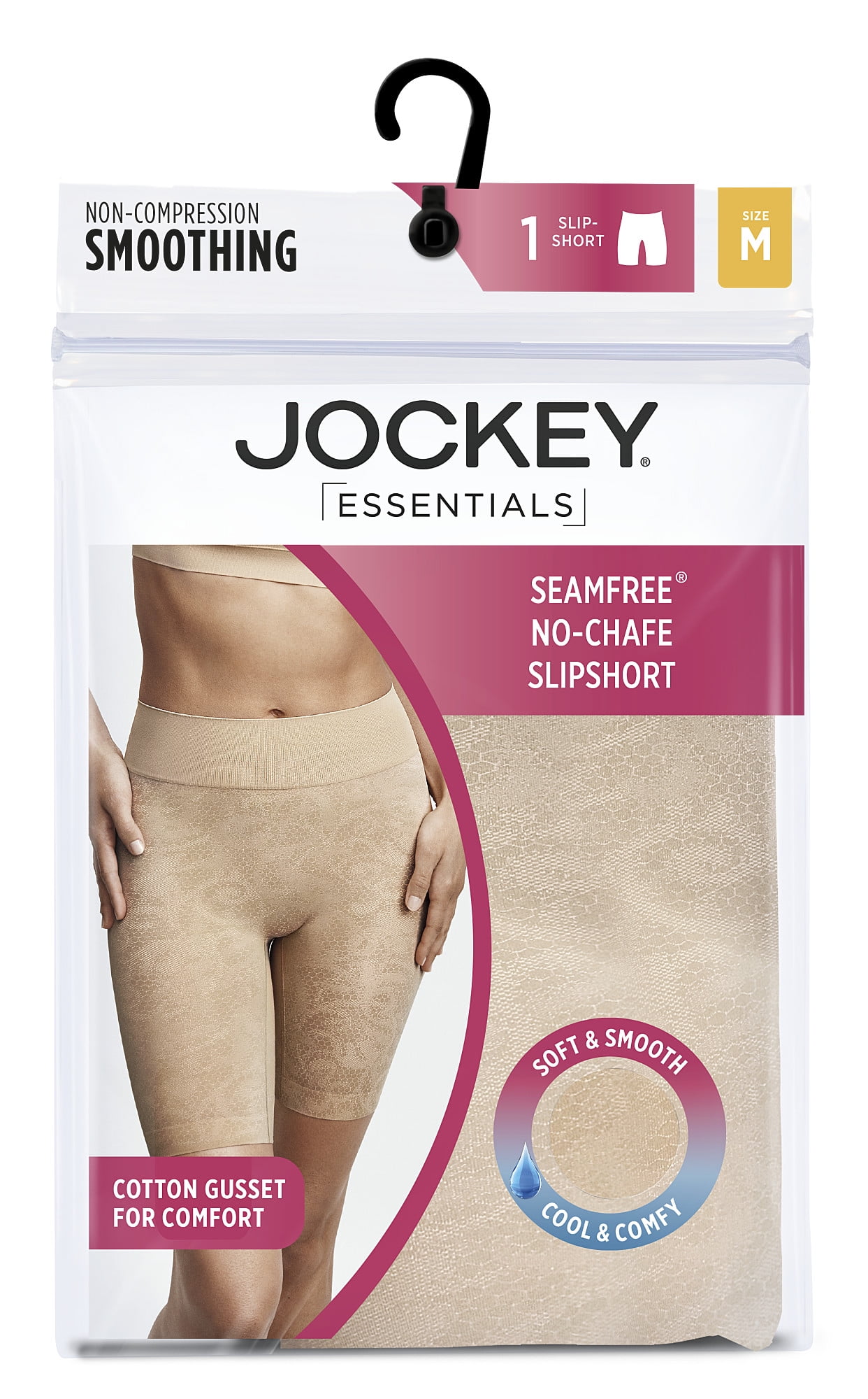 Jockey® Essentials No-Chafe Cool Touch Slipshort, Smoothing Shapewear,  Slimming Shorts, Sizes Small, Medium, Large, Extra Large, 5306