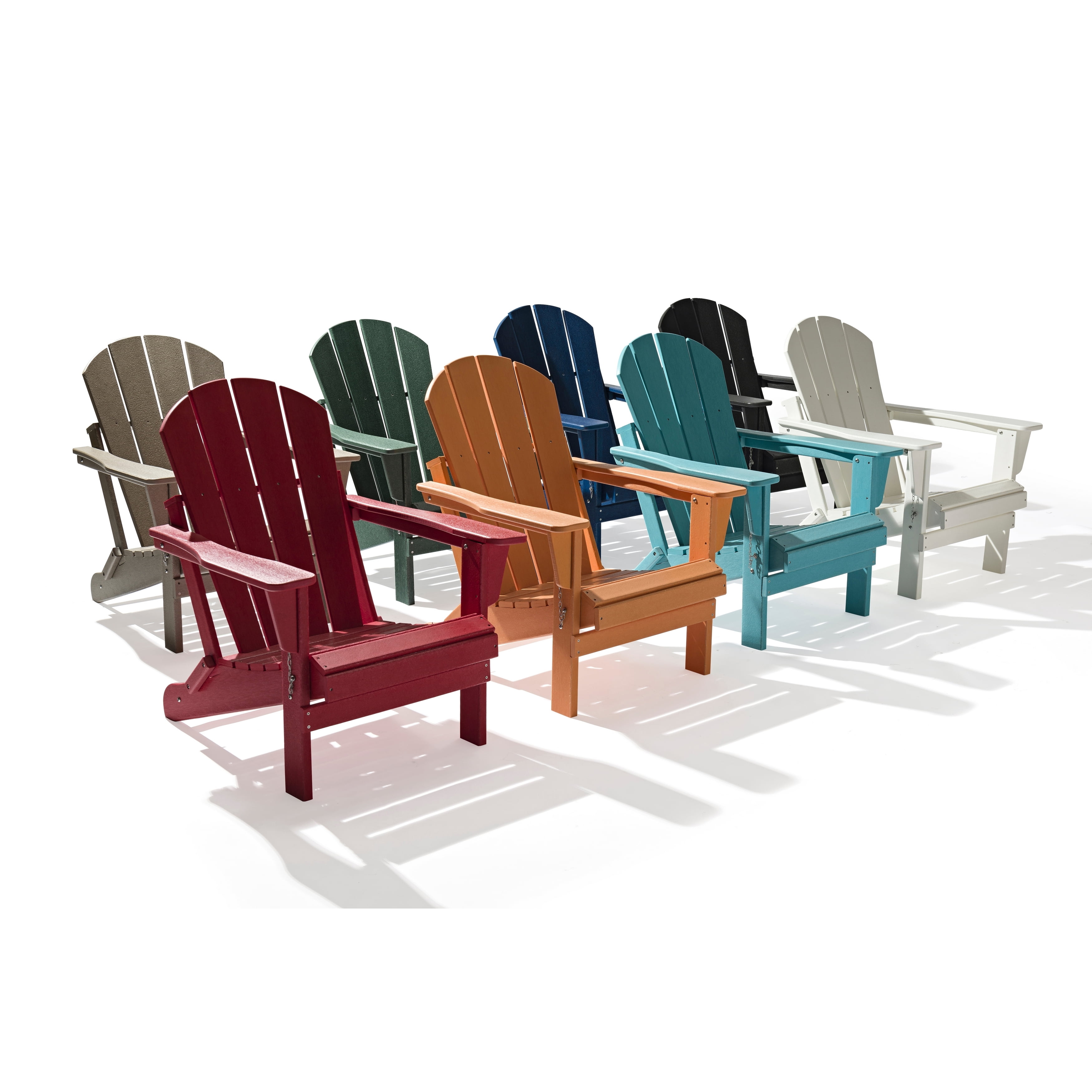 Westin Outdoor Braxton Folding Plastic Adirondack Chair (Set of 2), Navy Blue