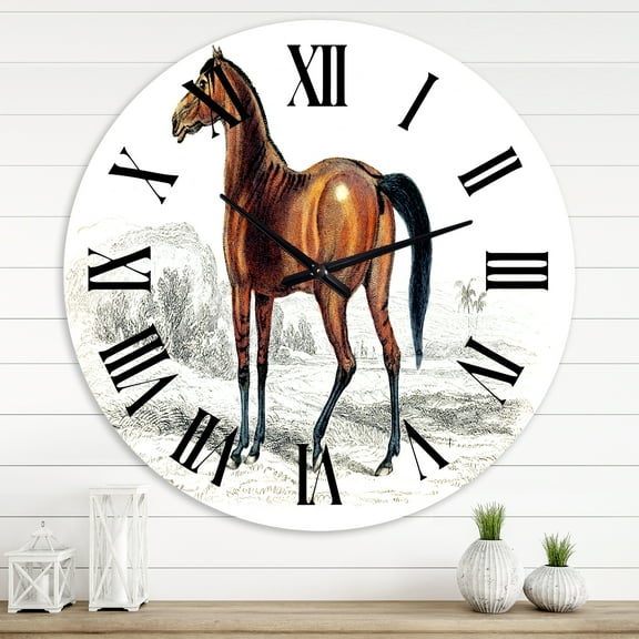 Designart 1 in Quartz Farmhouse Wall Clock