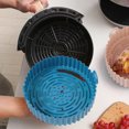 thumbnail image 4 of Ollas de silicona para freidora de aire alfombrilla para hornear pasteles de grado alimenticio resistente al agua para el hogar (azul) JShteea Libre de BPA, 4 of 8
