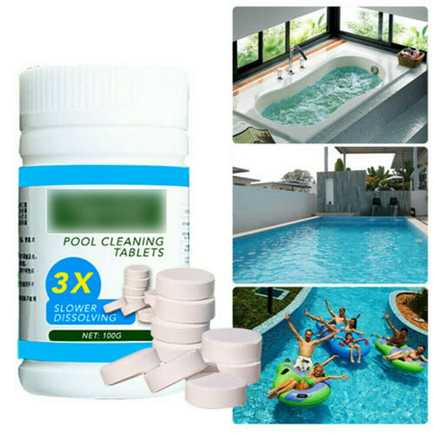 100pcs Non Toxic Effervescent Chlorine Tablets Tablets For Hot Tub Swimming Pool Spa Cleaner Home Water Cleaning Walmart Com Walmart Com