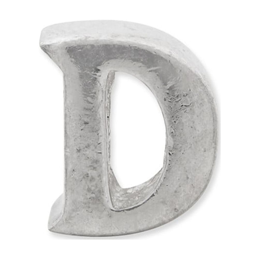 925 Sterling Silver Reflections Letter D Bead; for Adults and Teens; for Women and Men