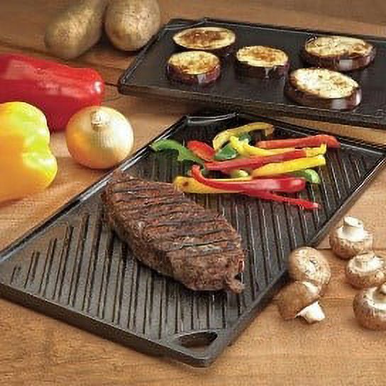 Lodge Cast Iron Seasoned Double Play Reversible Grill/Griddle, Black - image 4 of 6