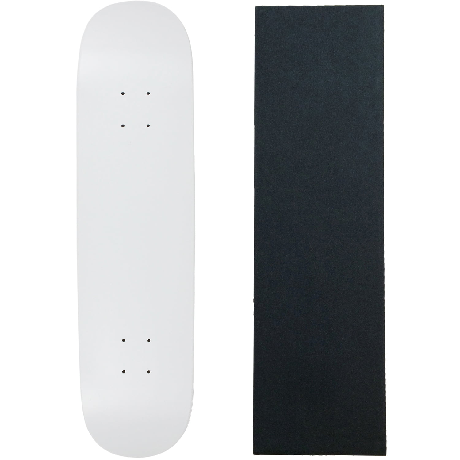 5 BLANK Skateboard DECKS Black & White 8.5 in GRIPTAPE 