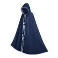 thumbnail image 3 of URMAGIC Hooded Cape Cloak Reversible Velvet Satin Renaissance Medieval Halloween Christmas Cosplay Costumes, 3 of 4