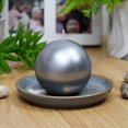 thumbnail image 3 of Zest Candle 6-Piece Ball Candles, 3-Inch, Metallic Silver, 3 of 6