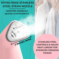 thumbnail image 3 of True & Tidy Portable Vertical Fabric Steamer for Home and Travel, Pink, 3 of 9