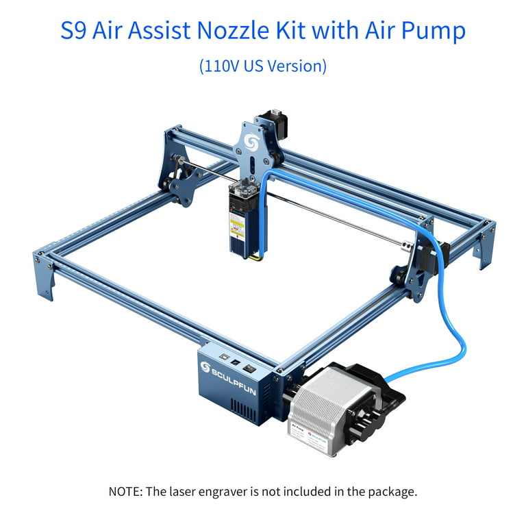Original SCULPFUN S9 Air Assist Nozzle Kit with Air Pump US Version 110V  High Speed Air