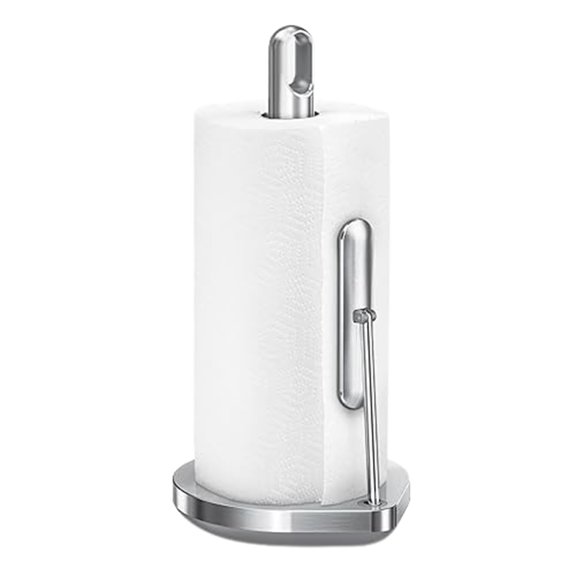 simplehuman Soporte para Toallas de Papel de pie con Brazo tensor de Acero Inoxidable Cepillado