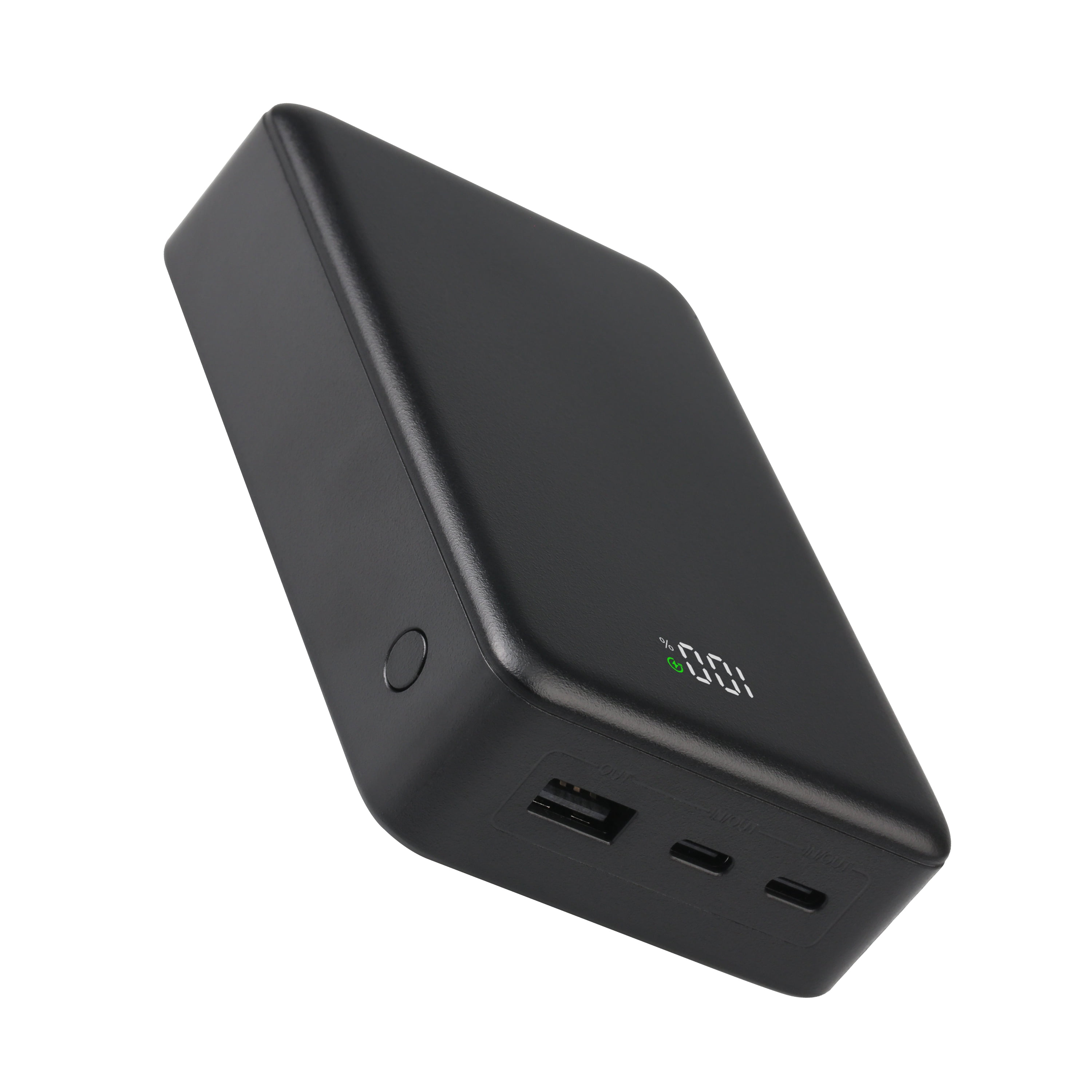 (2 pack) onn 20,000 mAh Portable Power Bank with Fast Charging Output (20W), Dual USB-C ports, USB port, LED Digital Display, Black - Compatible with iPhone, iPad, AirPods, Samsung Galaxy, Note, Pixel & More