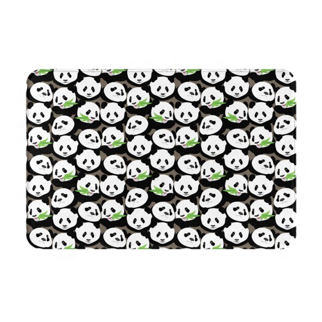 Balery Panda Bear Felpudo de franela, resistente a las manchas y a la decoloración, para uso interior y exterior, fácil de limpiar, 40 x 60 cm