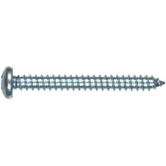 Hillman 80084 No.10 x 2 in. Zinc Plated Pan Head Phillips Sheet Metal Screws - Pack of 100