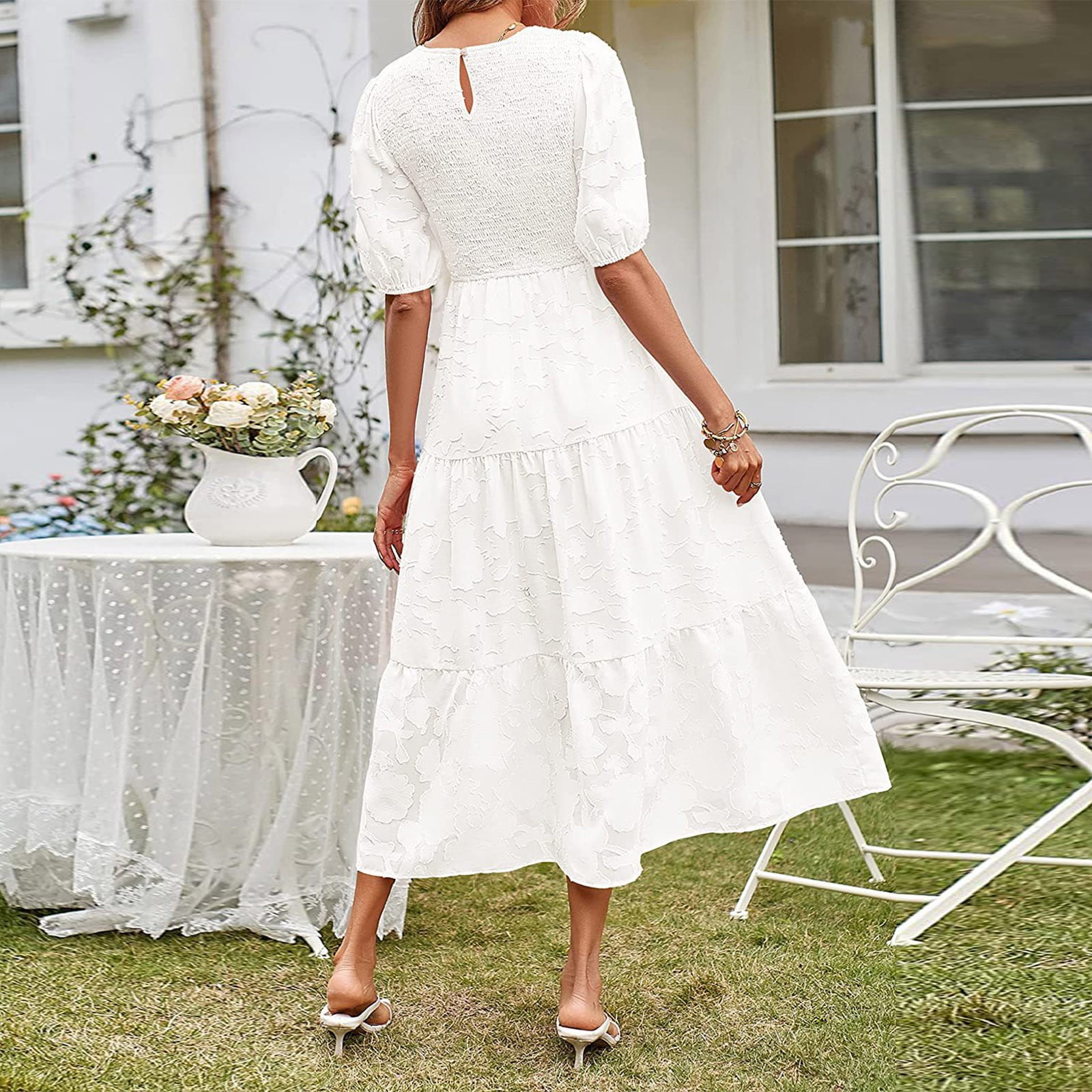 lace midi white dress Petal and Pup Women's Emersyn Fairytale Castle One Off Shoulder Fabric Size:XXL / 46 Black bridesmaid dresses