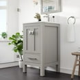 thumbnail image 2 of Eviva London 20" x 18" Gray Transitional Bathroom Vanity w/ White Carrara Quartz Top and Undermount Sink, 2 of 8
