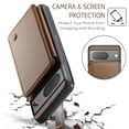 thumbnail image 4 of Feishell for Google Pixel 8 Case with Card Holder, Wallet Case for Women Men with RFID Blocking, Durable PU Leather Kickstand Magnetic Clasp Shockproof Phone Case,Brown, 4 of 9