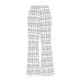 thumbnail image 5 of Womens Pants Plaid Print Straight Tube High Waist Casual Trousers,Pants for Women Plus Size White XXXL, 5 of 6