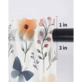 thumbnail image 6 of Botanical Flower Tier Curtains 36 Inch Length,Sheer Curtains for Bedroom Living Room Window Country Farm Butterfly Spring Plant Rod Pocket Drapes Kitchen Curtains Small Half Window 27.5"x36" 2 Panels, 6 of 6