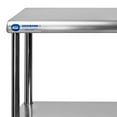 thumbnail image 6 of GRIDMANN NSF Stainless Steel Commercial Kitchen Prep & Work Table Plus A 2 Tier Shelf - 60 in. x 12 in., 6 of 7