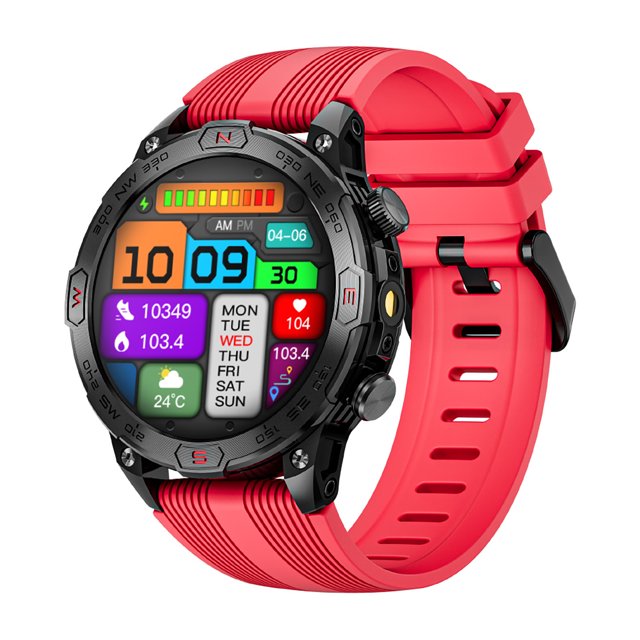 Montre Intelligente, Montre Caméra à Distance 1,43 Pouces Compatible avec 7 Caméras Compatibles avec Moniteur de Fréquence Cardiaque/pression Artérielle Rappel Caméra à Distance Fréquence Cardiaque/pression Artérielle Étanche Appel Bt