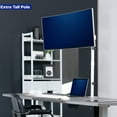 thumbnail image 3 of White Single Monitor Desk Mount Extra Tall Adjustable Stand for up to 32" Screen, 3 of 9