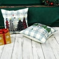 thumbnail image 5 of Christmas Pillow Covers 20x20 Inch Set of 2 Trees Red Black Green Light Blue Buffalo Plaid Decorative Pillowcases Winter Holiday Cushion Cases for Christmas Decorations, 5 of 7