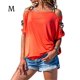 thumbnail image 1 of Guardurnaity Camisa de manga corta con cuello y correa para el hombro para mujer Prendas para la parte del cuerpo Naranja METRO, 1 of 3