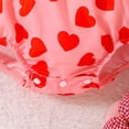 thumbnail image 6 of Baby Girl Valentine's Day Outfit Girls Long Sleeve Valentine's Day Heart Prints Pullover Romper Bodysuits Romper Pullover Tops Fall Winter Clothes 3-6 Months, 6 of 6