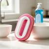 Large Sponge Cleaning Brush With Handle Bathroom Tile Brush Kitchen Sink Scrubber Pot Brush Multi Functional Household Cleaner Stain Removal Tool Deep Cleaning Brush Home Care Accessory Tool