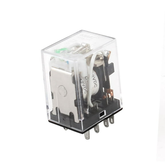 DC 12V Coil DPDT 8-Pin Green  General Purpose Power Relay