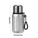 thumbnail image 3 of Botella de Agua de Acero Inoxidable con Aislamiento | Termo de 600 Ml para Bebidas Frías y Calientes | Conservación de Temperatura Durante 6 Horas | Tapa con Botón Pulsador y Cierre | Paquete de 1, 3 of 6