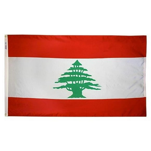 Annin Flagmakers 194659 Drapeau du Liban Nyl-Glo 2 Pi X 3 Pi