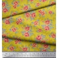 thumbnail image 3 of Soimoi Poly Georgette Fabric Leaves & Rose Floral Printed Craft Fabric by the Yard 42 Inch Wide, 3 of 3