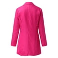 thumbnail image 3 of Aayomet Women's Blazer Suit Slim Fit Double Long Sleeve Lapel Jacket Top (Hot Pink, XXXL), 3 of 4