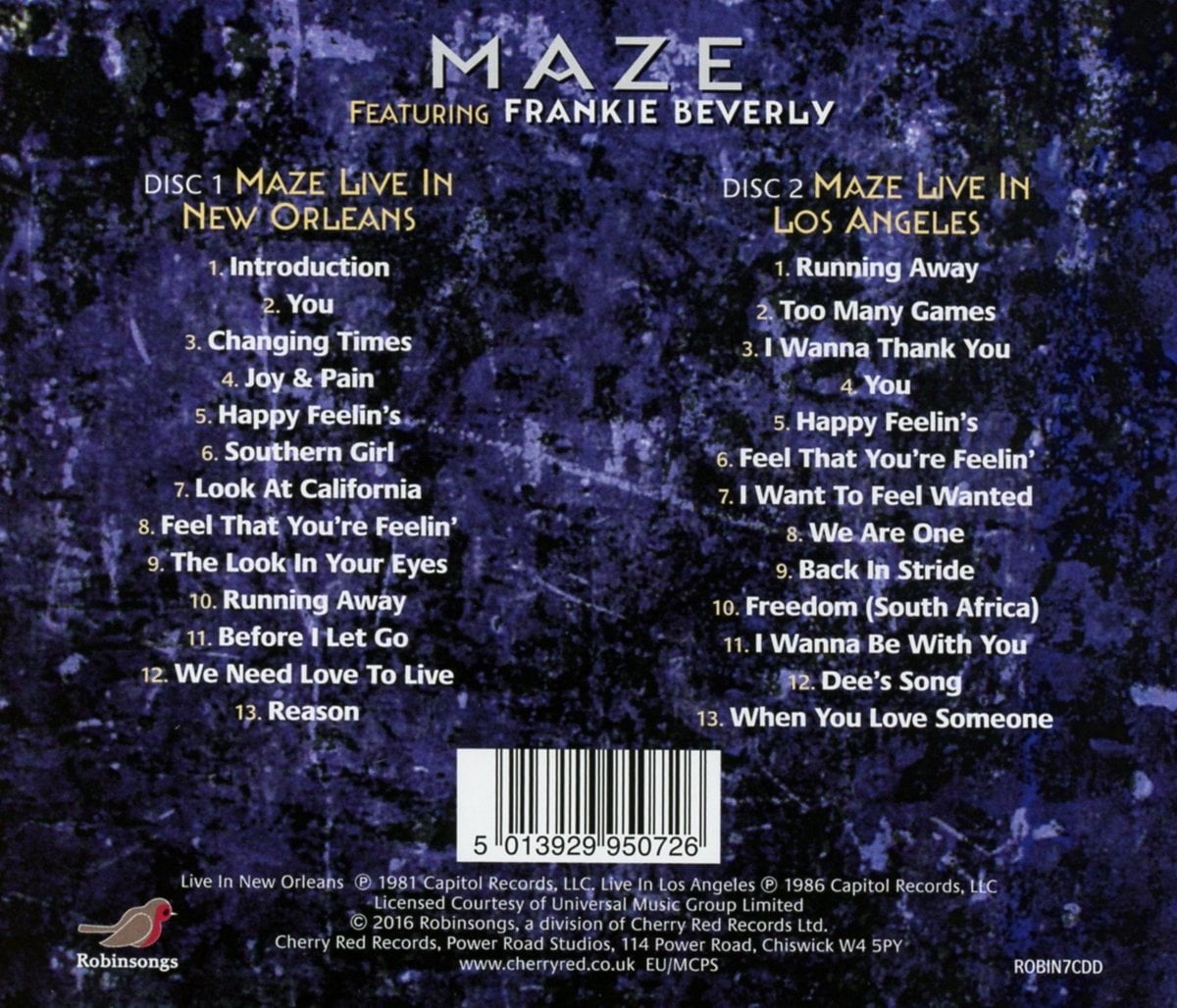 Maze / Beverly,Frankie - Live in New Orleans / Live in los