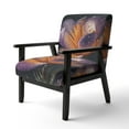 thumbnail image 3 of Designart "Crocus in Full Bloom II" Purple Crocus Upholstered Accent Chair - Traditional Arm Chair For Living Room, 3 of 7