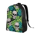 thumbnail image 2 of Disketp Skull and Palm Leaves Mochila Unisex de Apertura Lateral Completa, Mochila para Laptop para Escuela, Trabajo y Viajes, 2 of 8