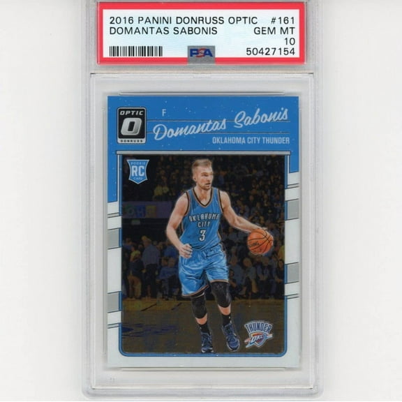 Graded 2016-17 Panini Donruss Optic Domantas Sabonis #161 Rookie RC Basketball Card PSA 10 Gem Mint