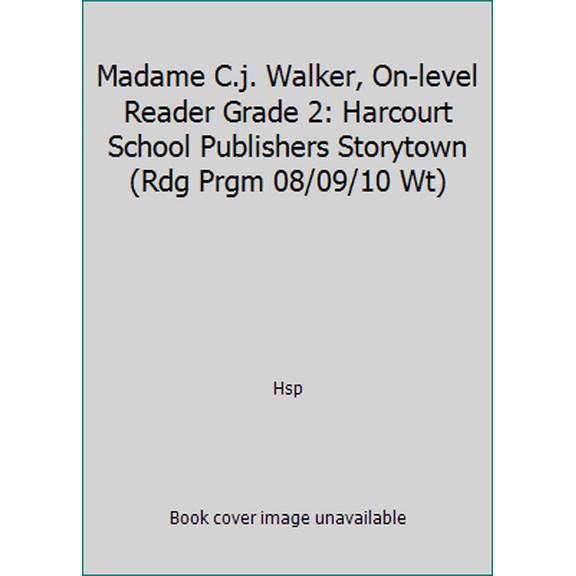 Pre-Owned Harcourt School Publishers Storytown: On-LV Rdr Madame Cj Walker.. G2 Stry 08