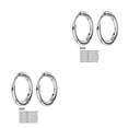 thumbnail image 3 of sweethay Pendientes de aro de plata para mujer, diseño único, galvanoplastia, tecnología brillante, aros de cartílago a la moda, anillos Type6 NO6, 3 of 6