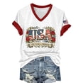 thumbnail image 5 of Short Sleeve Tops for Women 250Th Anniversary Print V Neck T Shirt 250Th Anniversary Tshirt Patriotic Tee on Sale, 5 of 6