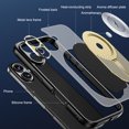 thumbnail image 2 of ELEHOLD for iPhone 16 Magnetic Case,Thin Fit Translucent Matte Back Slim Compatible with Mag Safe Accessory Build-in Invisible Stand Shockproof Heat Dissipation Phone Cover,Gold, 2 of 10