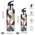 thumbnail image 2 of Yayeee 20oz Insulated Water Bottle Double Wall Stainless Steel with Flip Straw Lid, Geometric Pattern, 2 of 7