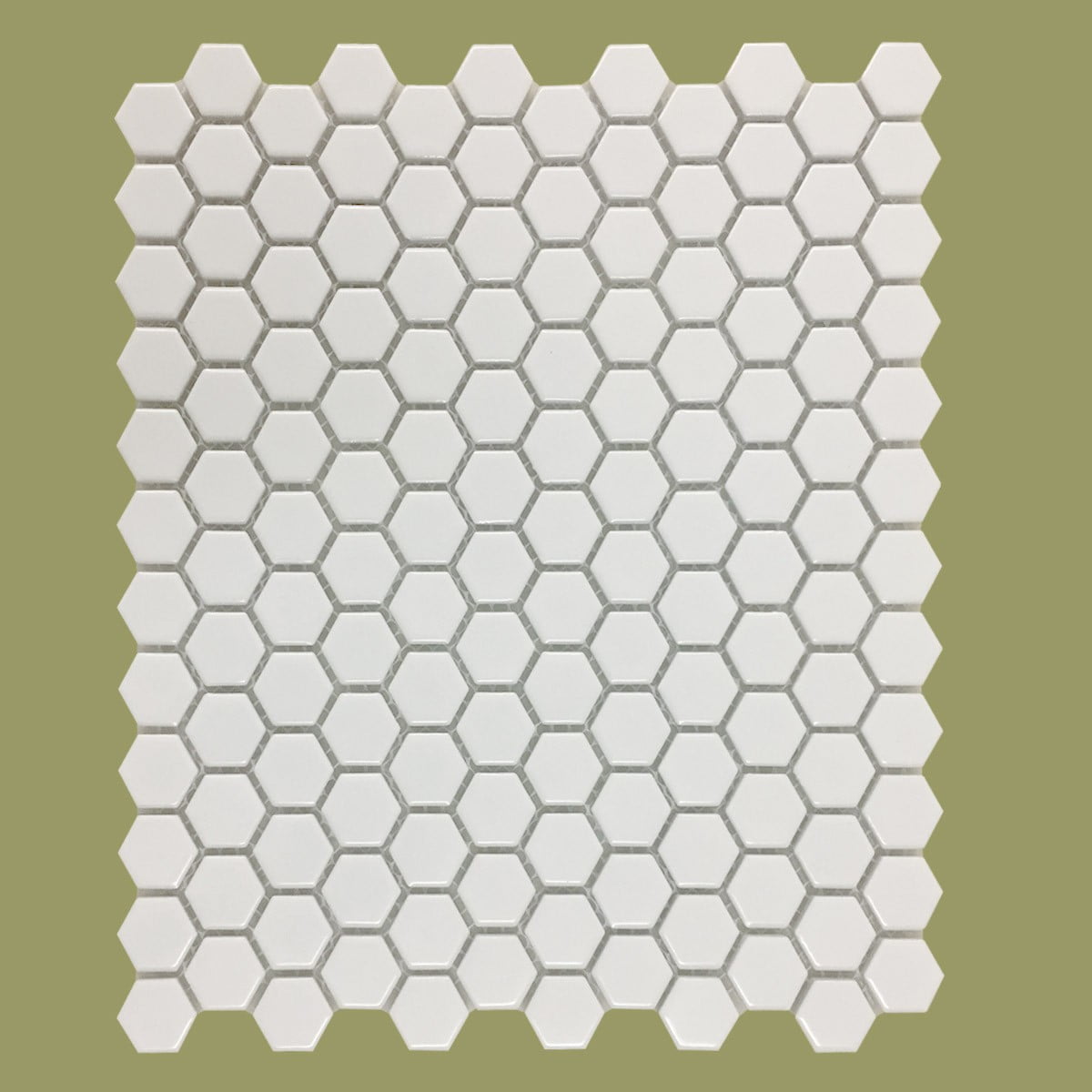Renovators Supply Porcelain Mosaic Hexagon Glossy White Floor and Wall Tile 23 Tile Sheets 10.25" x 11.8" Total 19.3 SQ FT