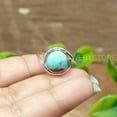 thumbnail image 2 of Natural Blue Turquoise Gemstone 925 Sterling Silver Handmade Statement Ring Gift Jewelry For Her, 2 of 5