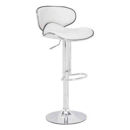 Steel Carry Bar - Bar Chair White - Leatherette Chromed Steel