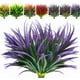 thumbnail image 1 of Nvzi 8 piezas de plantas artificiales para exteriores resistentes a los rayos UV, plantas de césped alto, flores tropicales falsas, arbustos decorativos de color violeta claro, 1 of 5
