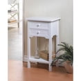 thumbnail image 3 of Zingz & Thingz 27.75" White Contemporary Side Table with 2-Drawers, 3 of 4