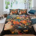 thumbnail image 1 of Bedding Sets 3D Strange Plants and Animals Printed Quilt Cover Set Creative Bed Gift,Twin (68"x86"), 1 of 1
