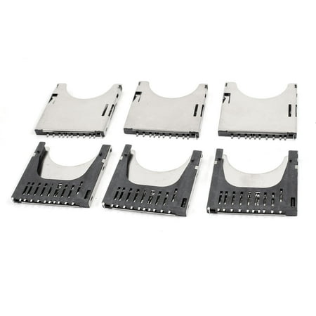 6 x Digital Camera Video SD Memory Card Socket Slot Connector 28 x 28 x 3mm