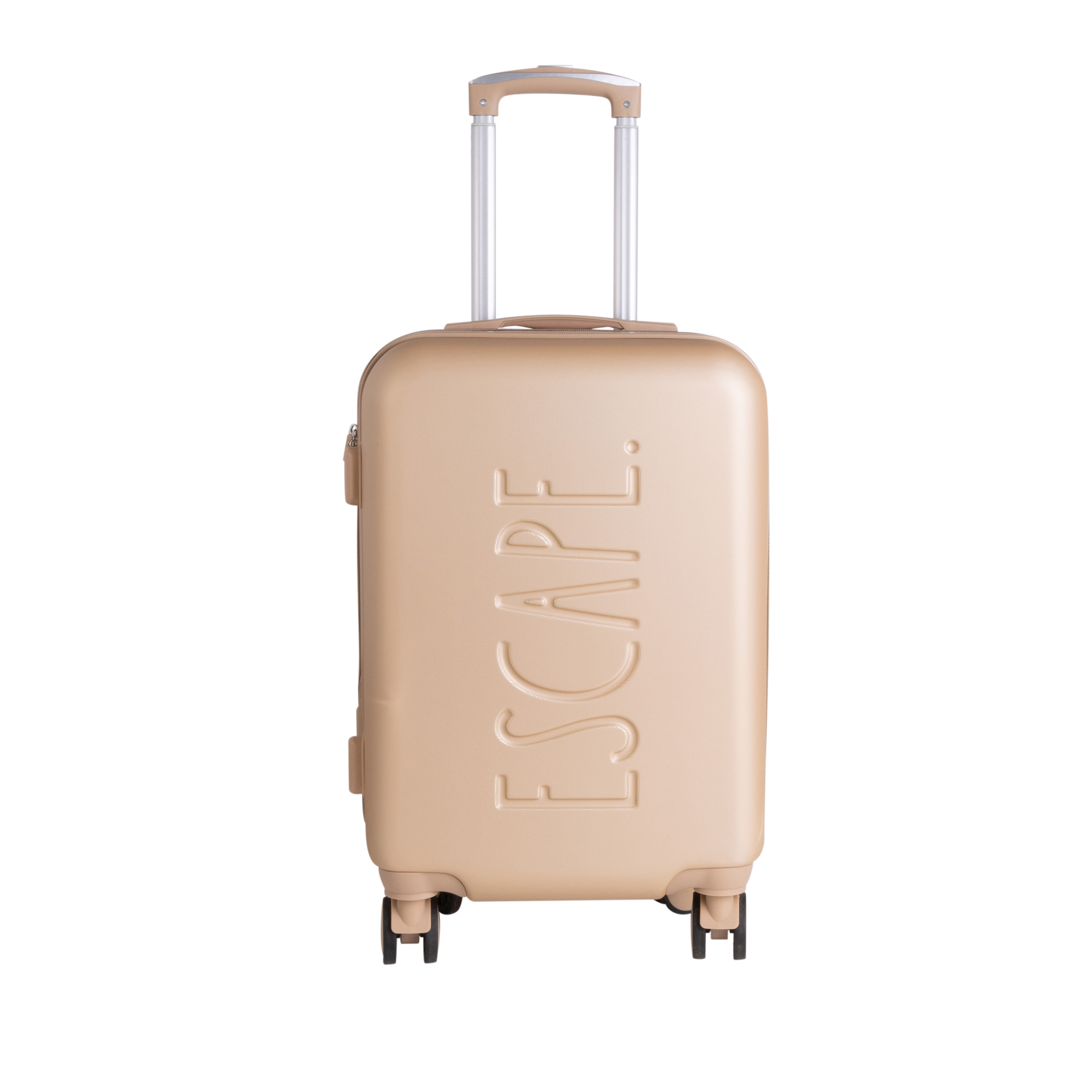 Rae Dunn 3 Piece Expandable Rolling Luggage Set in Champagne